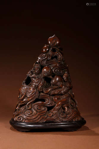 A Chinese Bamboo Carved Aromatherapy Censer