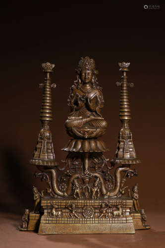 A Chinese Re Copper Statue of Maitreya