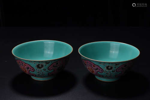 A Chinese Glazed Floral Porcelain Bowl