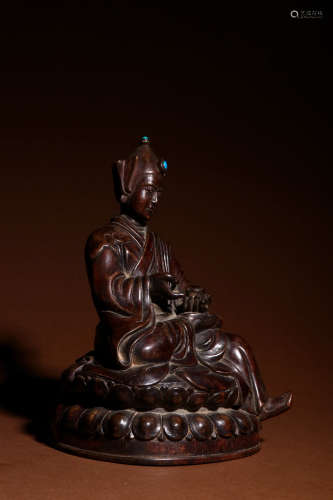 A Chinese Eaglewood Carved Buddha Statue