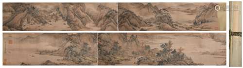 A Chinese Landscape Painting Hand Scroll, Fan Kuan Mark