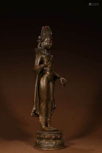 A Chinese Copper Statue of Sakyamuni