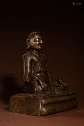 A Chinese Copper Statue of Sachar Guru