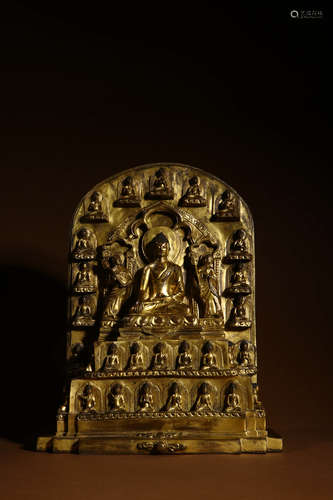 A Chinese Gilded Copper 35 Buddha Statue