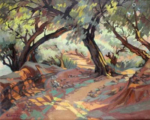 Odette BRUNEAU (1891 1984) \nThe Wadi \nOil on canva…