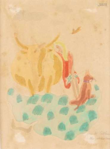 Louis TOUCHAGUES (1893 1974) \nThe cow, the fox and…