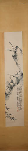 Qing dynasty Zheng banqiao's orchid painting