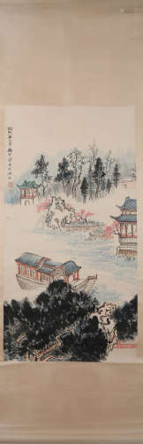 Modern Qian songyan's landscape painting