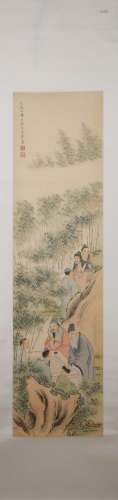 Qing dynasty Yu ji's figure painting