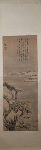 Ming dynasty Wu wei's landscape painting