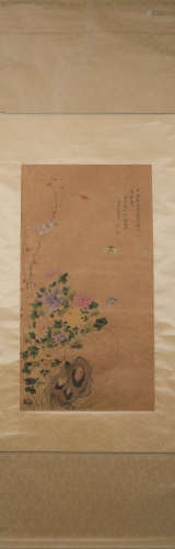 Qing dynasty Yun shouping's flower and bird painting