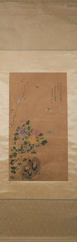 Qing dynasty Yun shouping's flower and bird painting