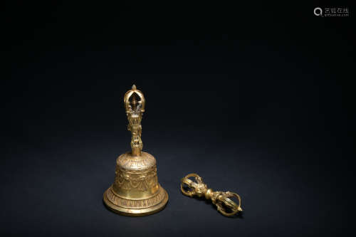 Qing dynasty gilt bronze magic instrument 1*set