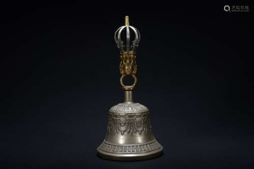 Qing dynasty gilt silver small bell