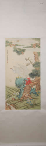 Qing dynasty Ma jin's eagle painting
