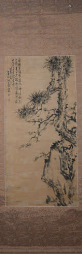 Qing dynasty Wang shishen's flower painting