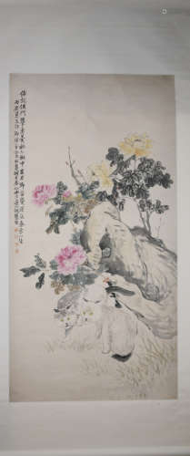 Modern Wu changshuo's flower  painting