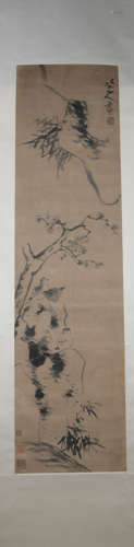 Ming dynasty Zhu da's flower and bird painting