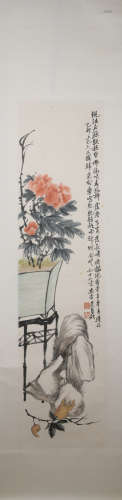 Modern Wu changshuo's flower painting