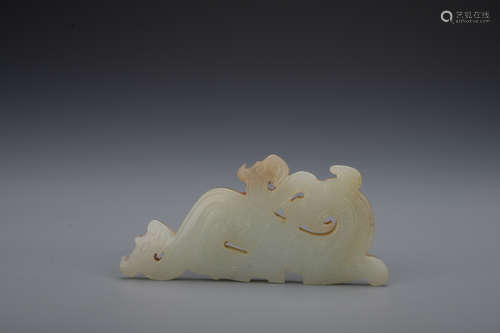 Qing dynasty jade beast ornament