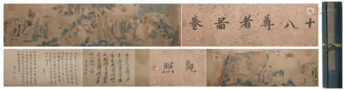 Qing dynasty Jia quan's figure hand scroll