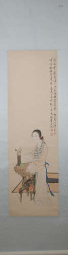 Qing dynasty Fei danxu's figure painting