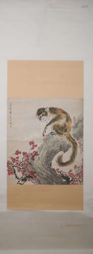 Modern Liu kuiling's monkey painting