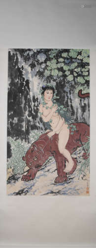 Modern Xu beihong's figure painting