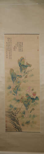 Qing dynasty Yun bing's flower painting