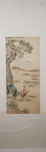 Qing dynasty Shen zhenlin's figure painting