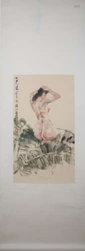 Modern Yang zhiguang's figure painting