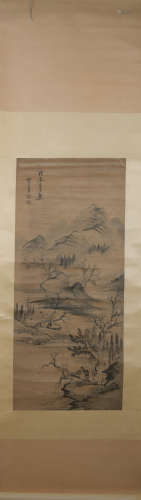 Ming dynasty Li liufang's figure painting