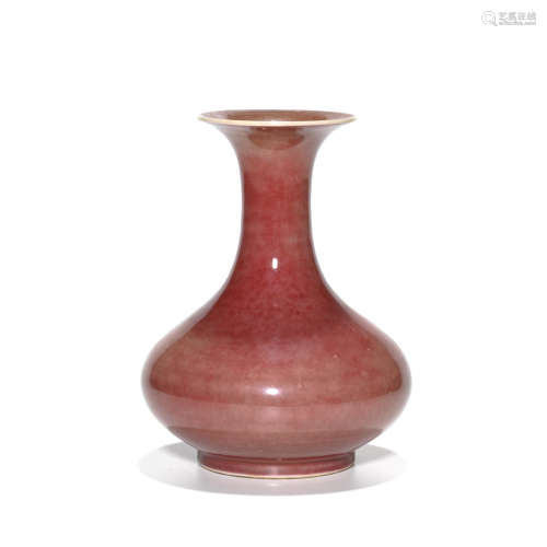 A copper red glazed baluster vase with flared mouth  18th century