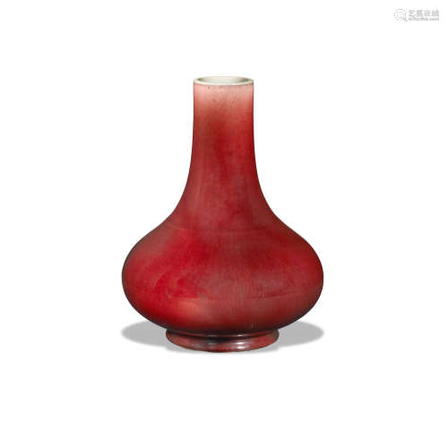 A copper-red glazed porcelain bottle vase   Kangxi period