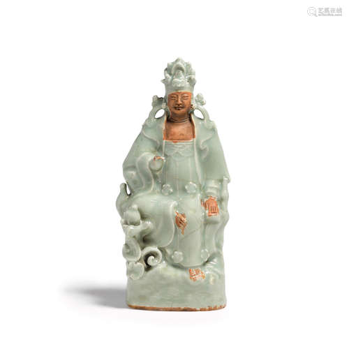 A LONGQUAN CELADON GUANYIN  Ming dynasty