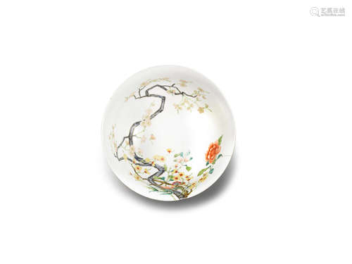 A FAMILLE ROSE ENAMELED BOWL  Six-character Yongzheng mark, Late Qing dynasty