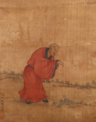 A Chinese Figure Painting, Ding Guanpeng Mark