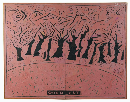 ALDO MONDINO Wood cut.