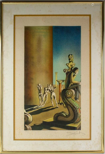 Salvador Dali Surrealist L/E Lithograph SIGNED