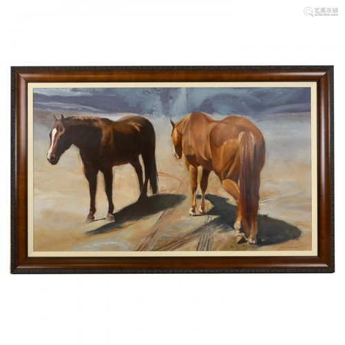 Luke Stavrowsky b.1963 Western Horse Oil Painting