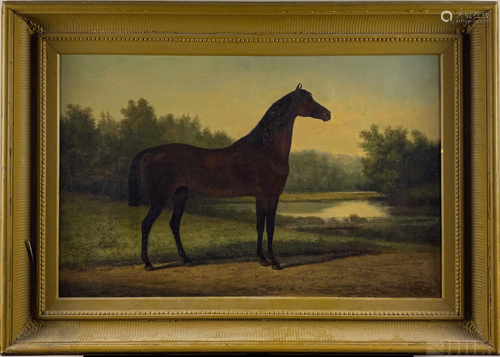 Newbold Trotter 1827-1898 American Horse Painting