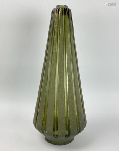 Mid Century Modern MCM Art Glass Conical Lamp …