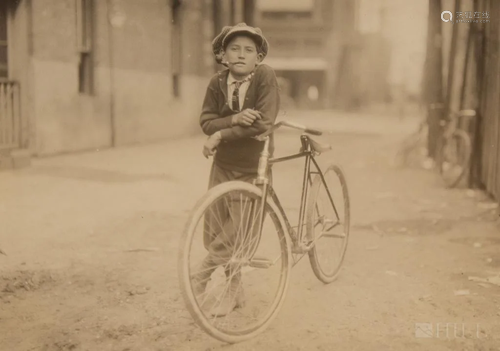 Lewis Hine Messenger Boy Child Labor Photograph