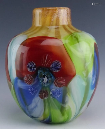 Vintage Italian Murano Studio Art Glass Vase 10