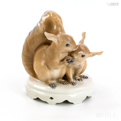 Royal Copenhagen Denmark Porcelain Squirrels G…