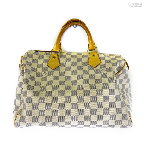 Louis Vuitton LV Speady 25 Damier Azur Handbag Bag