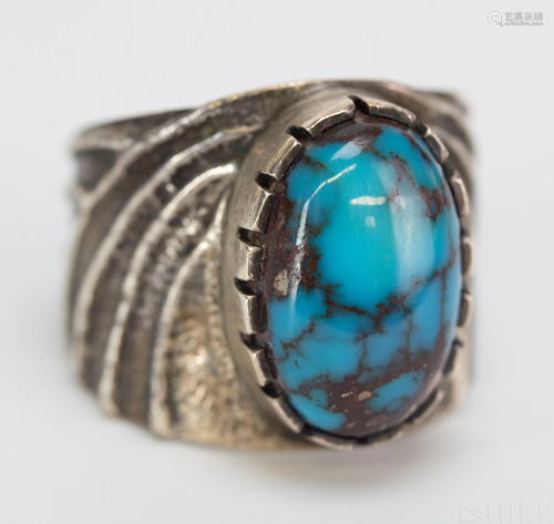 VTG Gilbert Vasques Native American Turquoise Ring