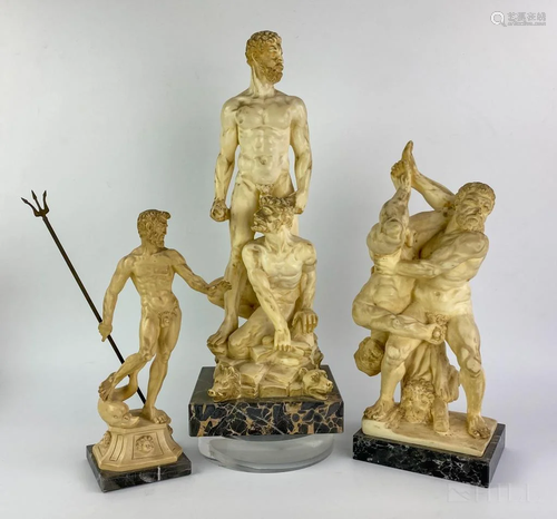 LOT of 3 Santini Italian Composite Nude Sculptures