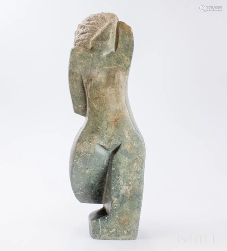 Mystery Modern Female Nude Stone Sculpture SIGNED