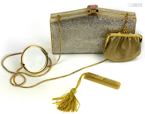 Judith Leiber Austrian Gemstone Minaudiere Clutch